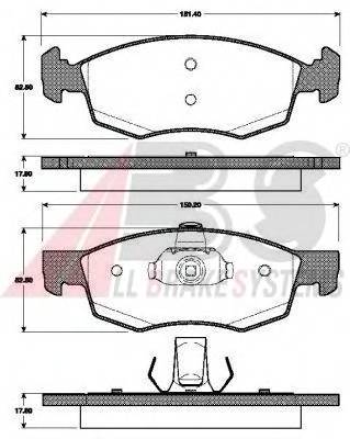 A.B.S. 37679 Комплект тормозных колодок,