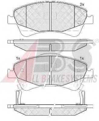 A.B.S. 37722 Комплект гальмівних колодок,