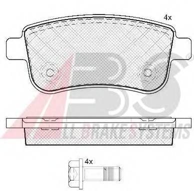 A.B.S. 37732 Комплект гальмівних колодок,