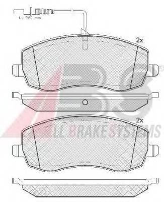 A.B.S. 37734 Комплект гальмівних колодок,