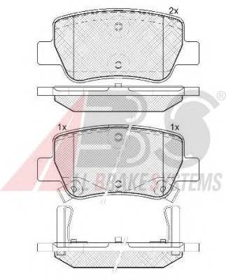 A.B.S. 37737 Комплект тормозных колодок,