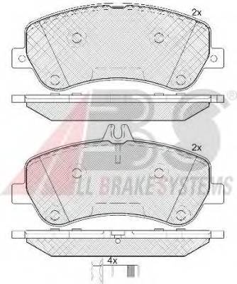 A.B.S. 37748 Комплект тормозных колодок,