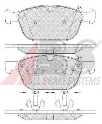 A.B.S. 37750 Комплект гальмівних колодок,