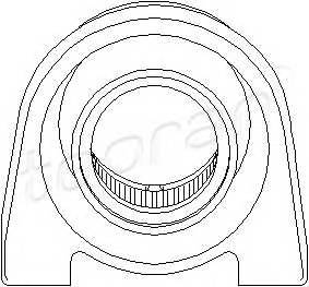 TOPRAN 205 500 Подвеска, карданный вал