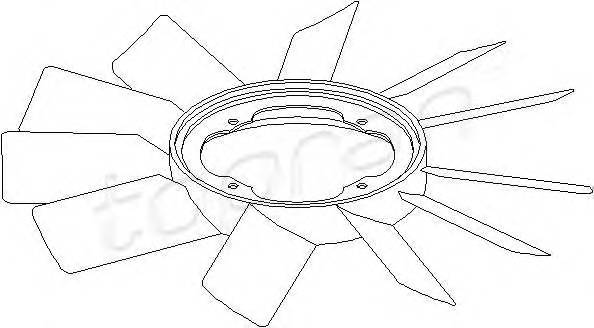 TOPRAN 500 903 Крыльчатка вентилятора, охлаждение