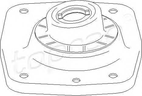 TOPRAN 722 360 Опора стійки амортизатора