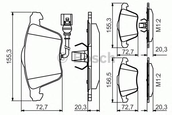 BOSCH 0986495356 Колодки гальмівні дискові