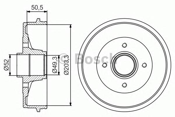 BOSCH 0 986 477 211 Тормозной барабан