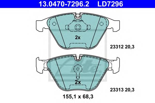 ATE 13047072962 KLOCKI HAMULC. BMW