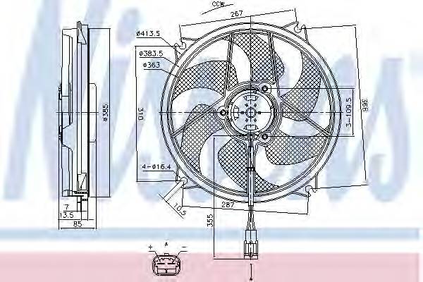 NISSENS 85790 ELEKTROWENTYLATOR P307/C4