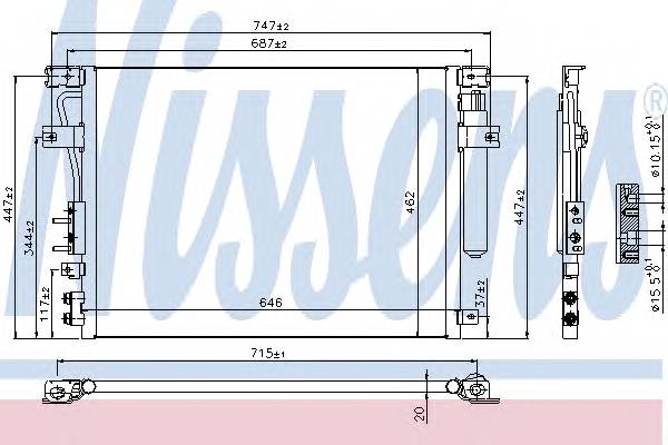 NISSENS 940348 Конденсатор, кондиционер