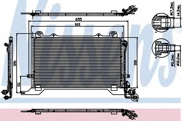 NISSENS 94567 Конденсатор, кондиционер