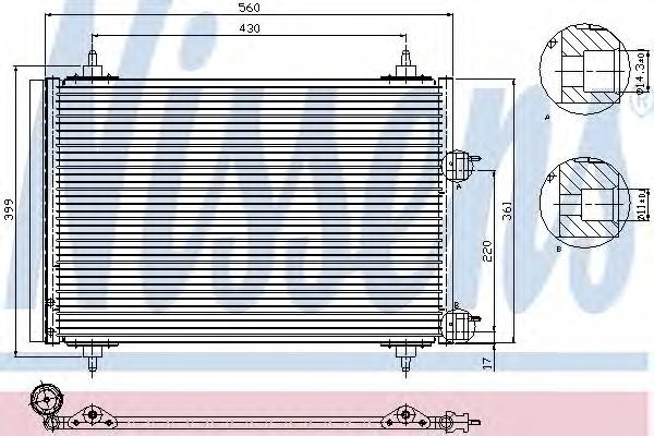 NISSENS 94570 Конденсатор, кондиционер