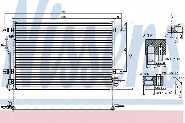 NISSENS 94583 Конденсатор, кондиционер