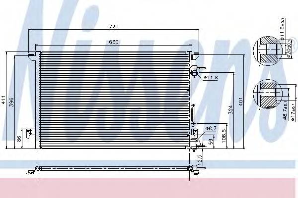 NISSENS 94597 Конденсатор, кондиционер