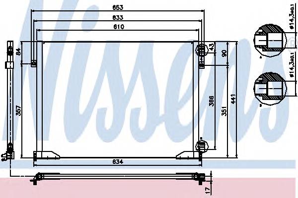 NISSENS 94671 Конденсатор, кондиционер