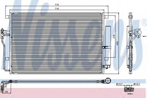 NISSENS 94917 Конденсатор, кондиционер