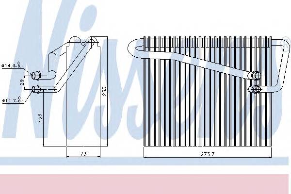 NISSENS 92301 Испаритель, кондиционер