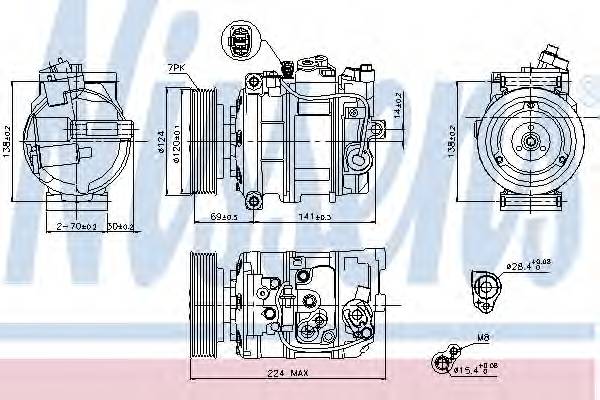 NISSENS 890025 Компресор, кондиціонер