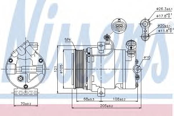 NISSENS 89024 Компрессор, кондиционер