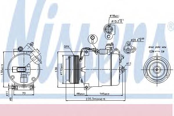 NISSENS 89034 Компрессор, кондиционер