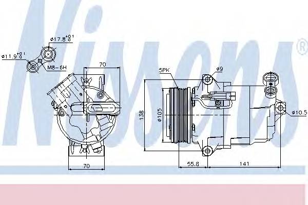 NISSENS 89038 Компрессор, кондиционер