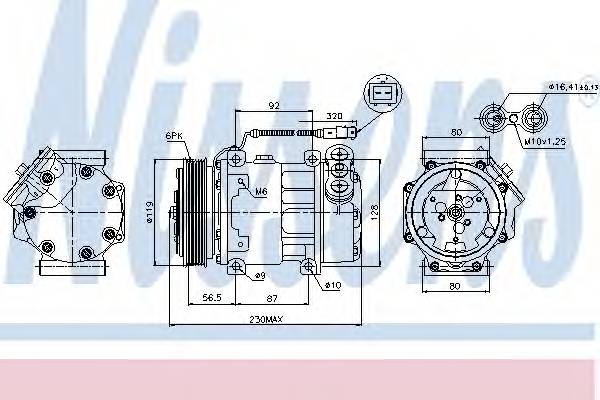 NISSENS 89047 Компрессор, кондиционер