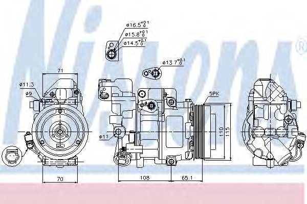 NISSENS 89051 Компресор, кондиціонер