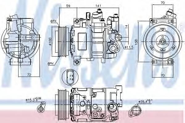 NISSENS 89052 Компрессор, кондиционер