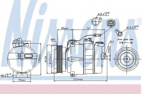 NISSENS 89054 Компрессор, кондиционер