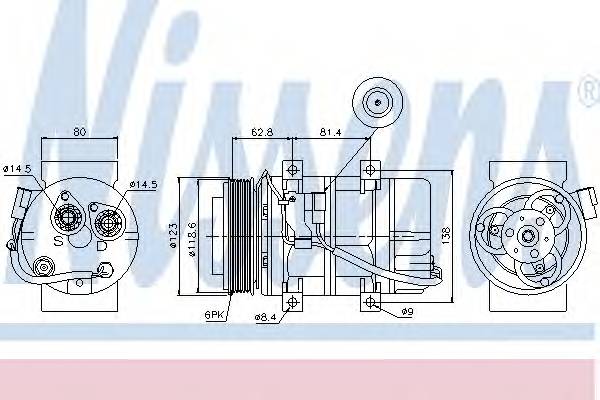 NISSENS 89069 Компрессор, кондиционер