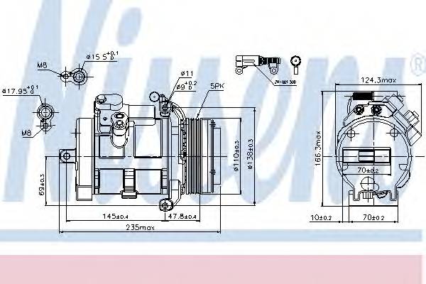 NISSENS 89077 Компресор, кондиціонер