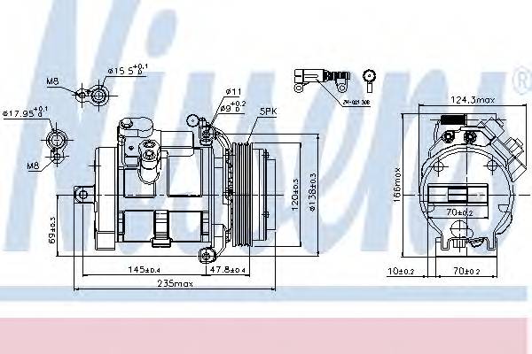 NISSENS 89081 Компрессор, кондиционер