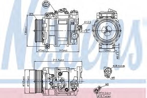 NISSENS 89090 Компрессор, кондиционер