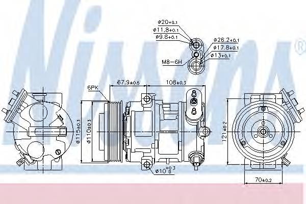 NISSENS 89126 Компрессор, кондиционер