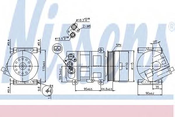 NISSENS 89202 Компрессор, кондиционер