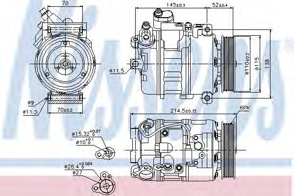 NISSENS 89214 Компрессор, кондиционер