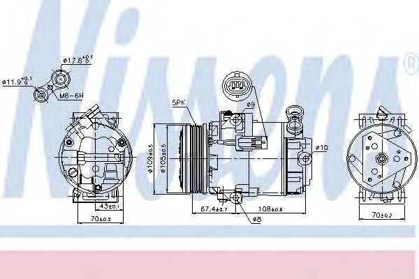 NISSENS 89215 Компрессор, кондиционер