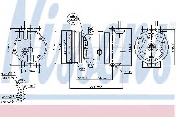 NISSENS 89221 Компрессор, кондиционер