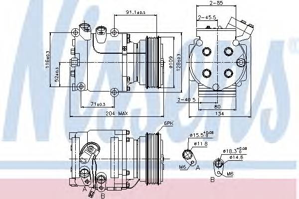 NISSENS 89233 Компрессор, кондиционер