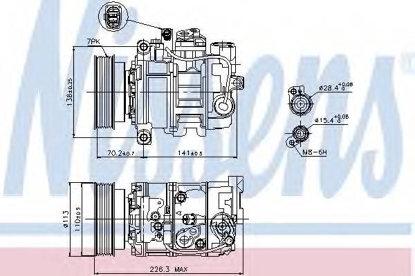 NISSENS 89237 Компрессор, кондиционер