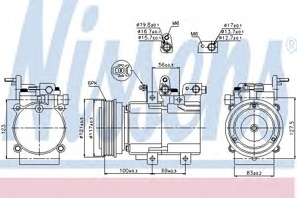 NISSENS 89238 Компрессор, кондиционер