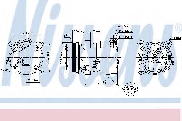 NISSENS 89257 Компрессор, кондиционер