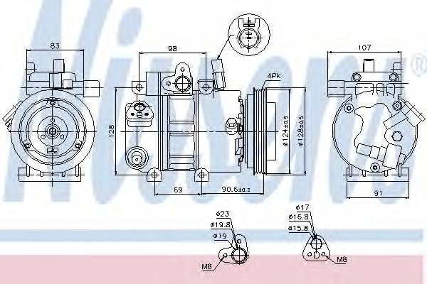 NISSENS 89273 Компрессор, кондиционер