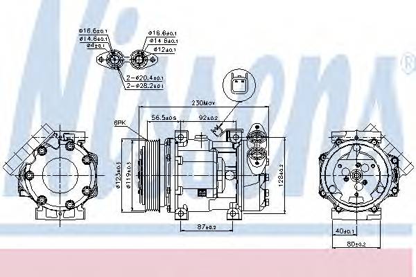 NISSENS 89336 Компрессор, кондиционер