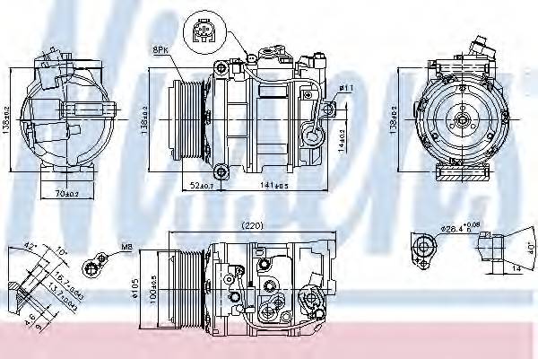 NISSENS 89412 Компресор, кондиціонер