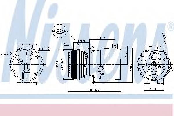 NISSENS 89435 Компрессор, кондиционер