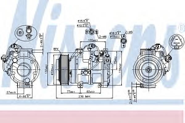 NISSENS 89511 Компрессор, кондиционер