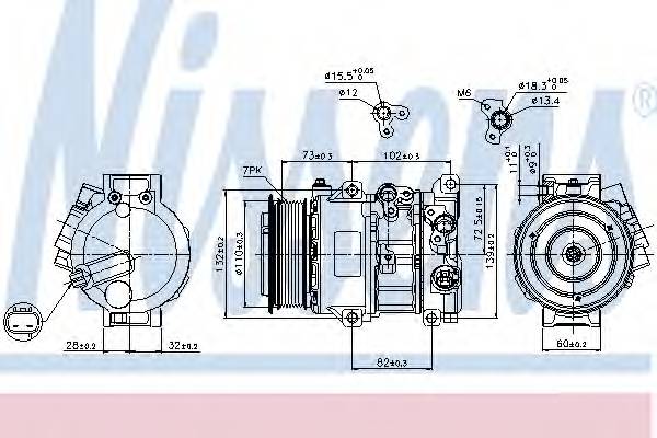 NISSENS 89516 Компрессор, кондиционер