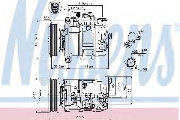 NISSENS 89529 Компресор, кондиціонер